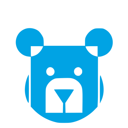 Bauhaus Bear Head Logo #00a3e4