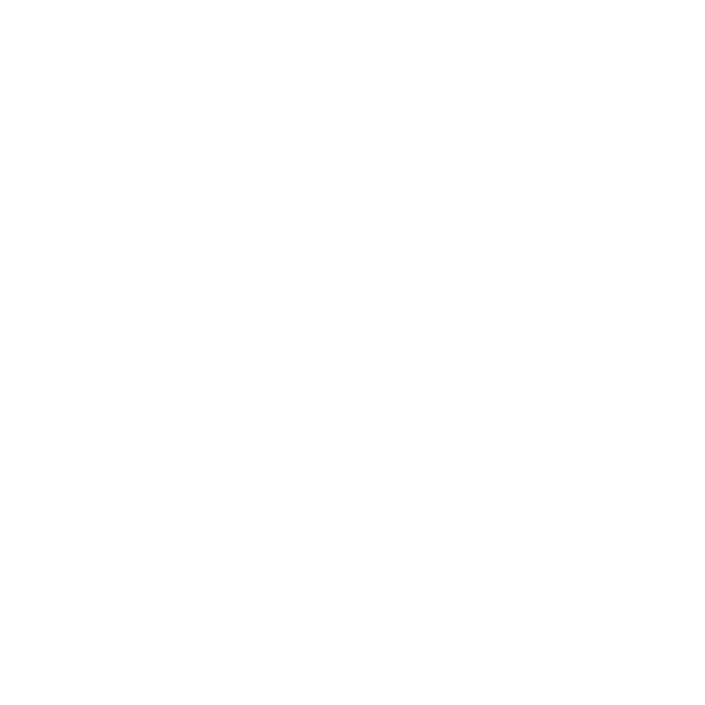Bauhaus Bear Head Logo #ffffff
