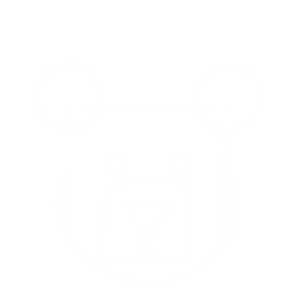Bauhaus Bear Head Logo #ffffff