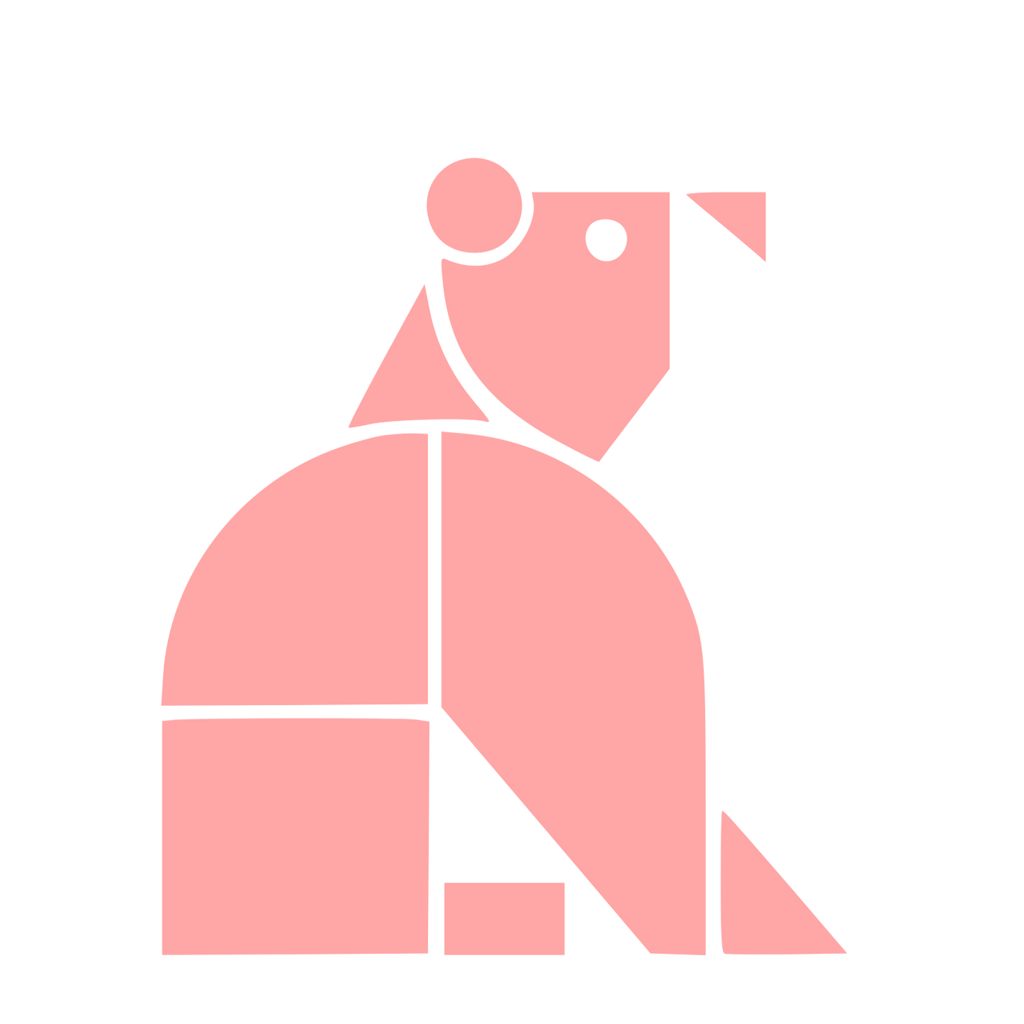 Bauhaus Bear Logo #ffa6a6