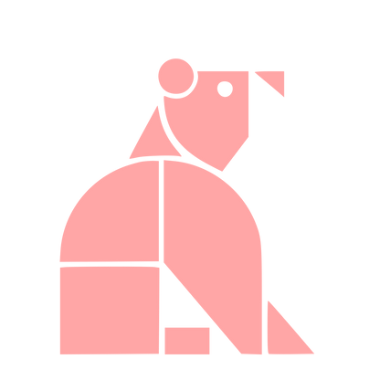 Bauhaus Bear Logo #ffa6a6