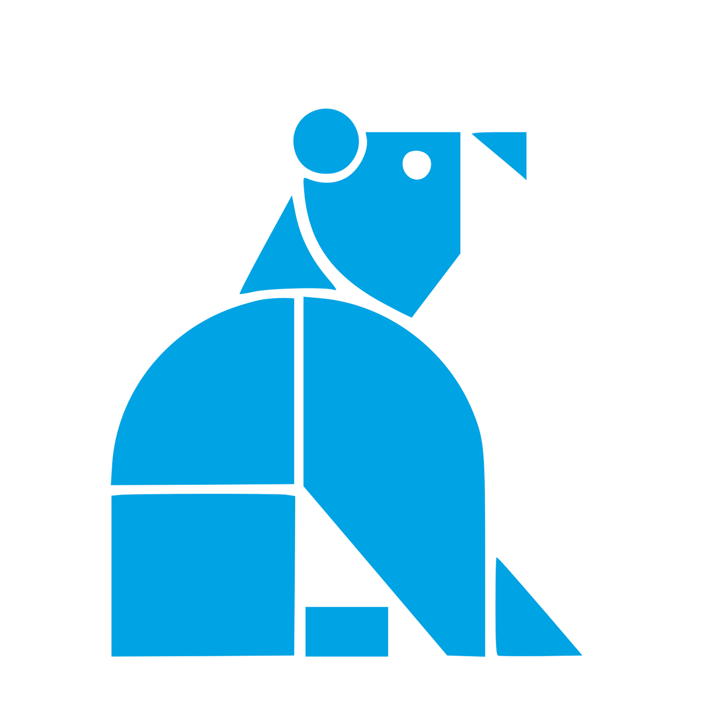 Bauhaus Bear Logo #00a3e4