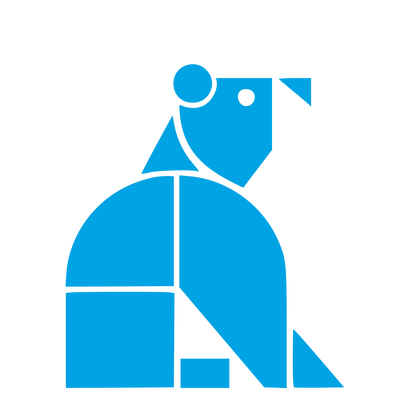 Bauhaus Bear Logo #00a3e4