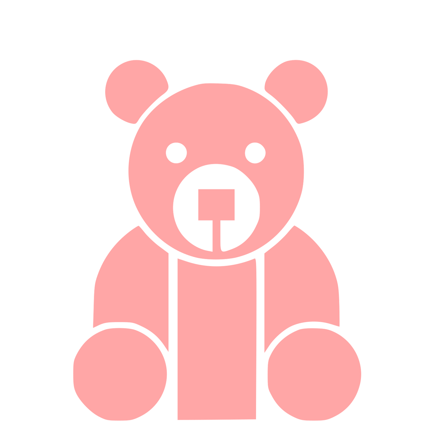 Bauhaus Teddy Bear Logo #ffa6a6