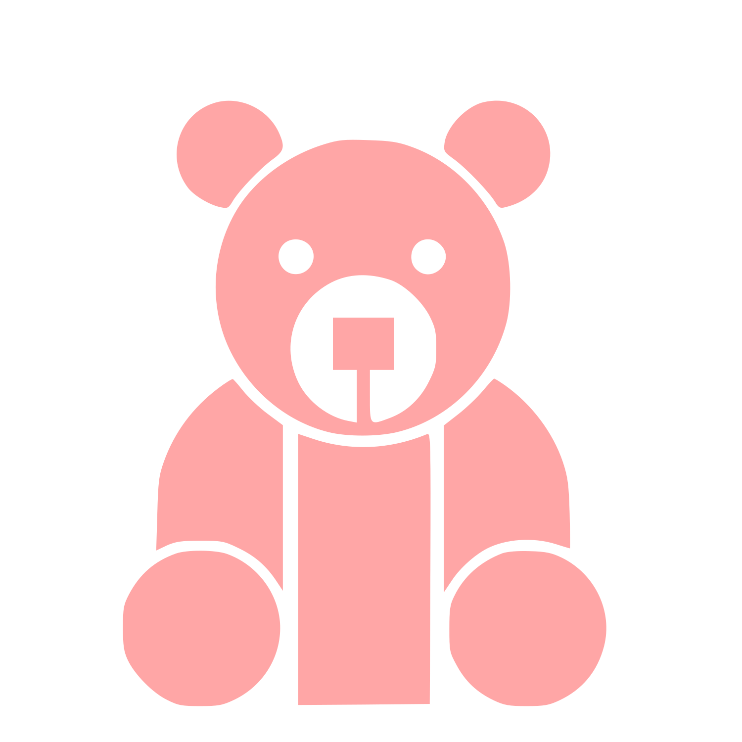 Bauhaus Teddy Bear Logo #ffa6a6