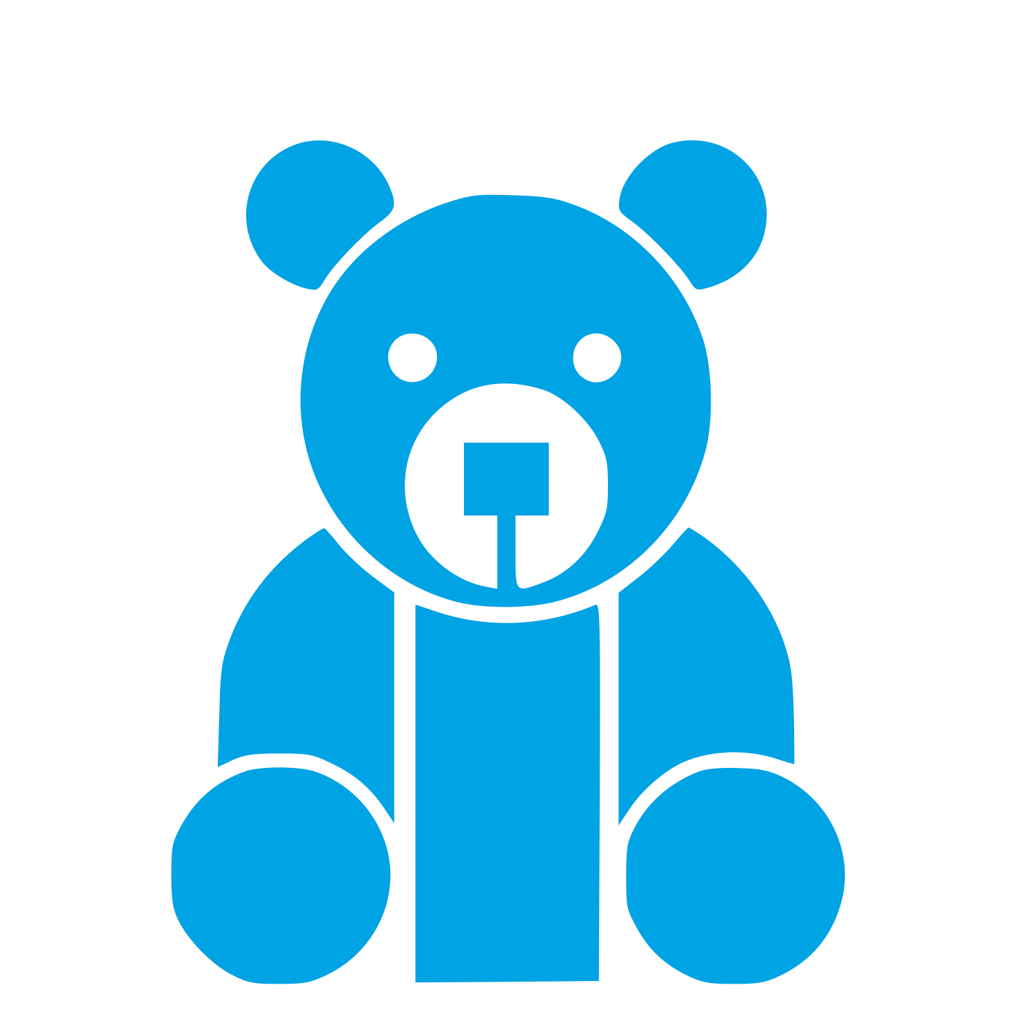 Bauhaus Teddy Bear Logo #00a3e4