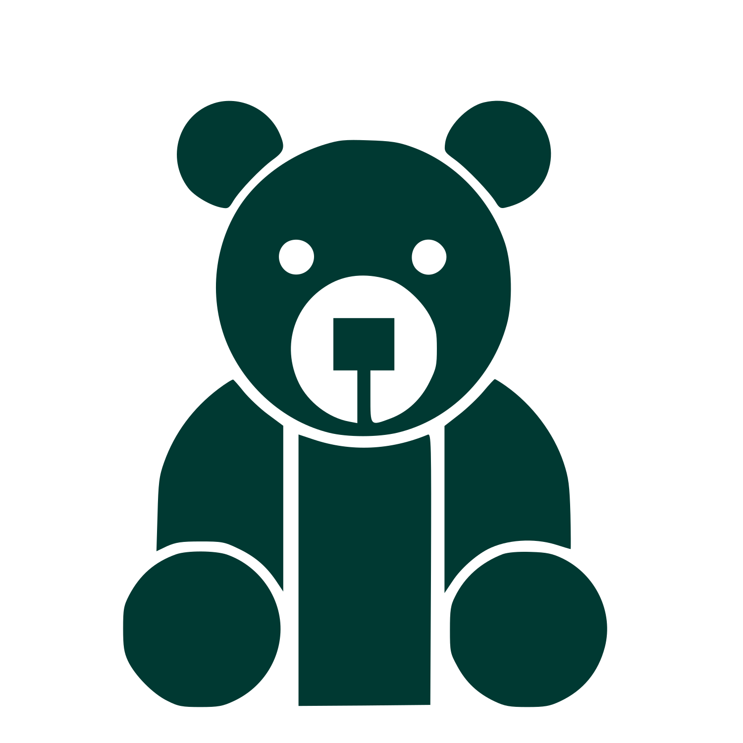 Bauhaus Teddy Bear Logo #003932