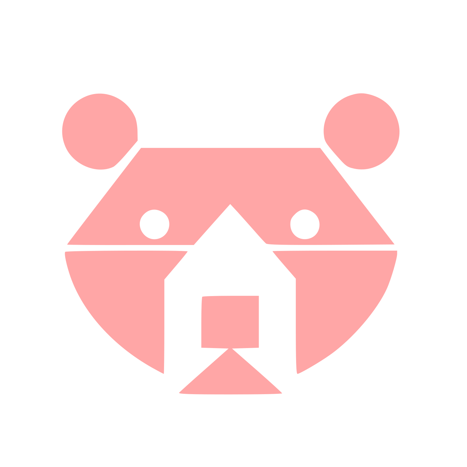 Bauhaus Bear House Logo #ffa6a6