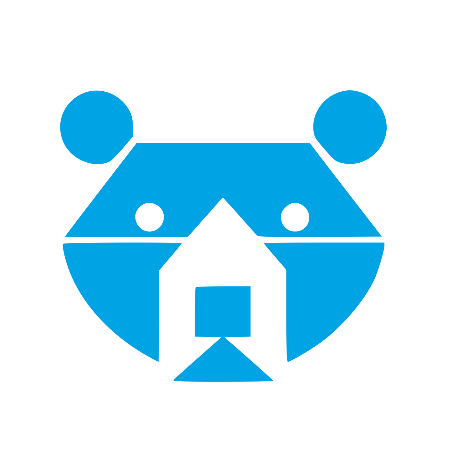 Bauhaus Bear House Logo #00a3e4