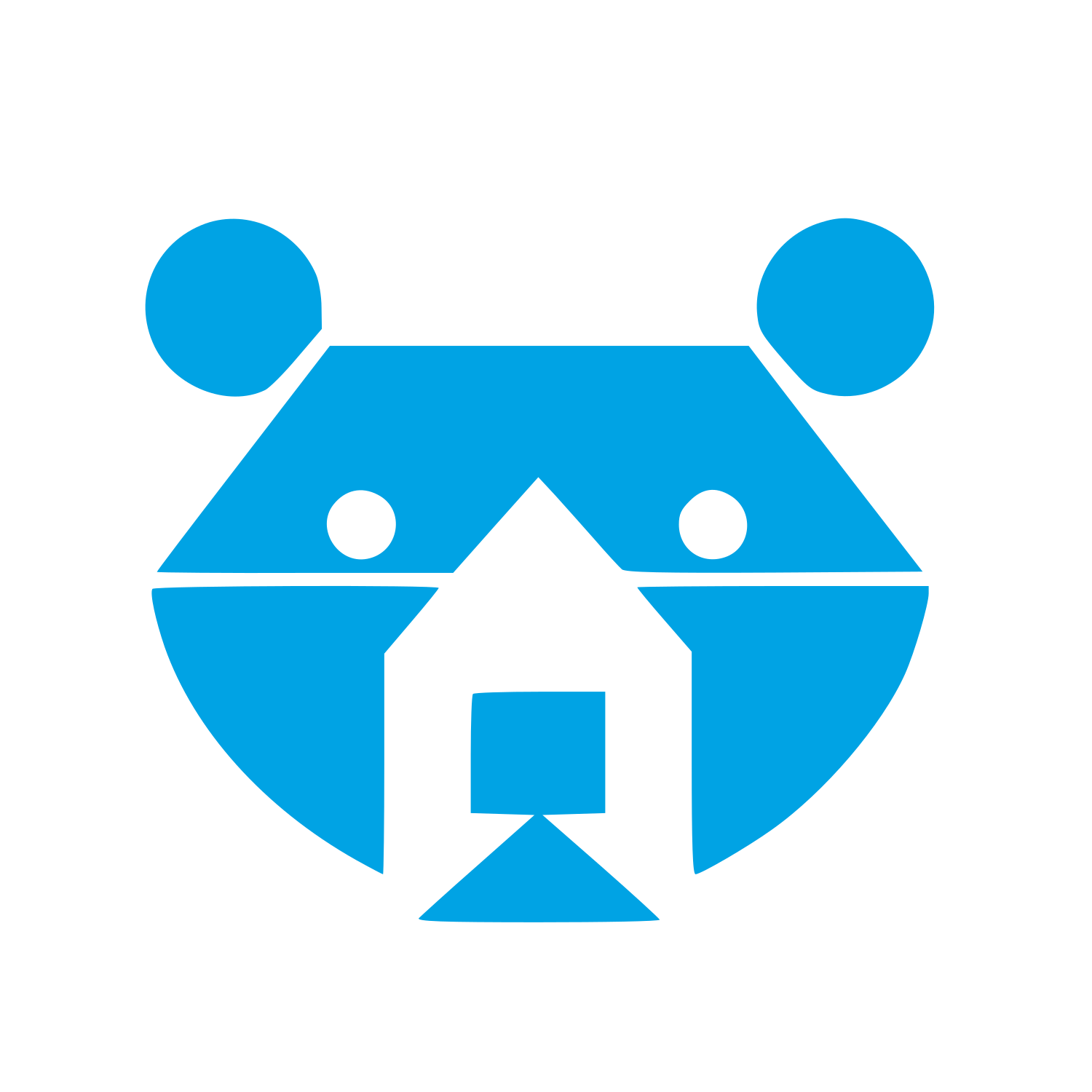 Bauhaus Bear House Logo #00a3e4