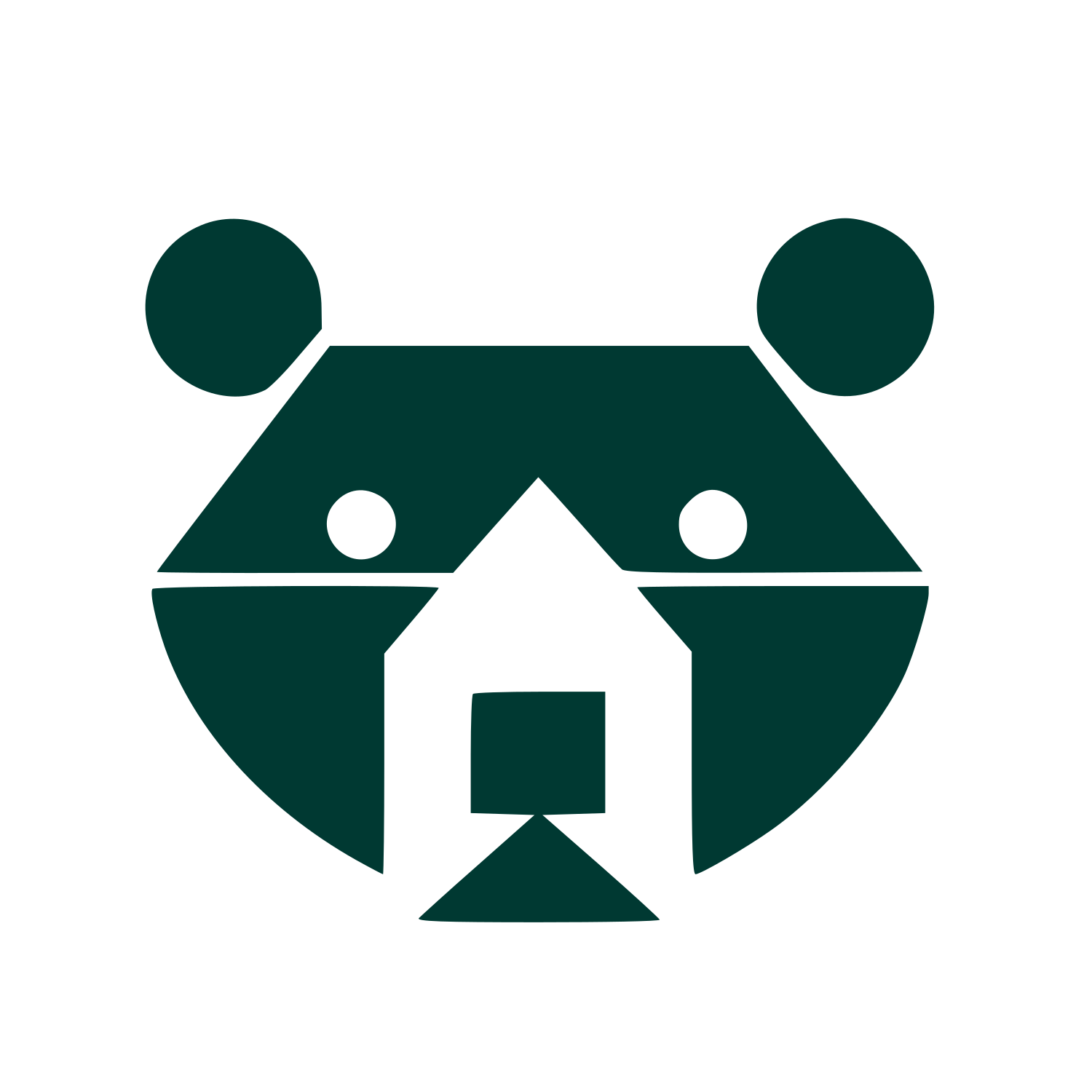 Bauhaus Bear House Logo #003932
