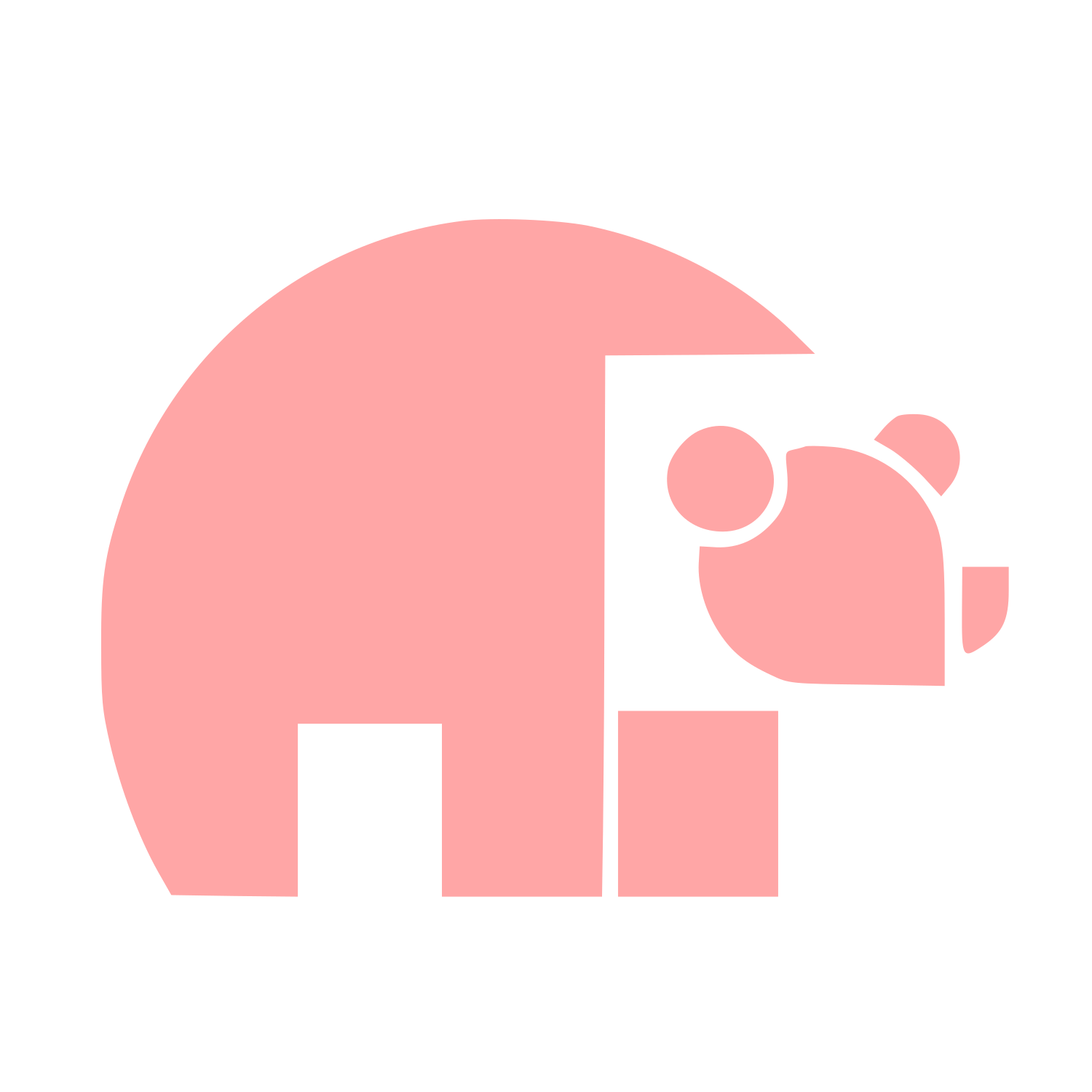 Bauhaus Bear Logo #ffa6a6