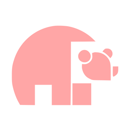 Bauhaus Bear Logo #ffa6a6