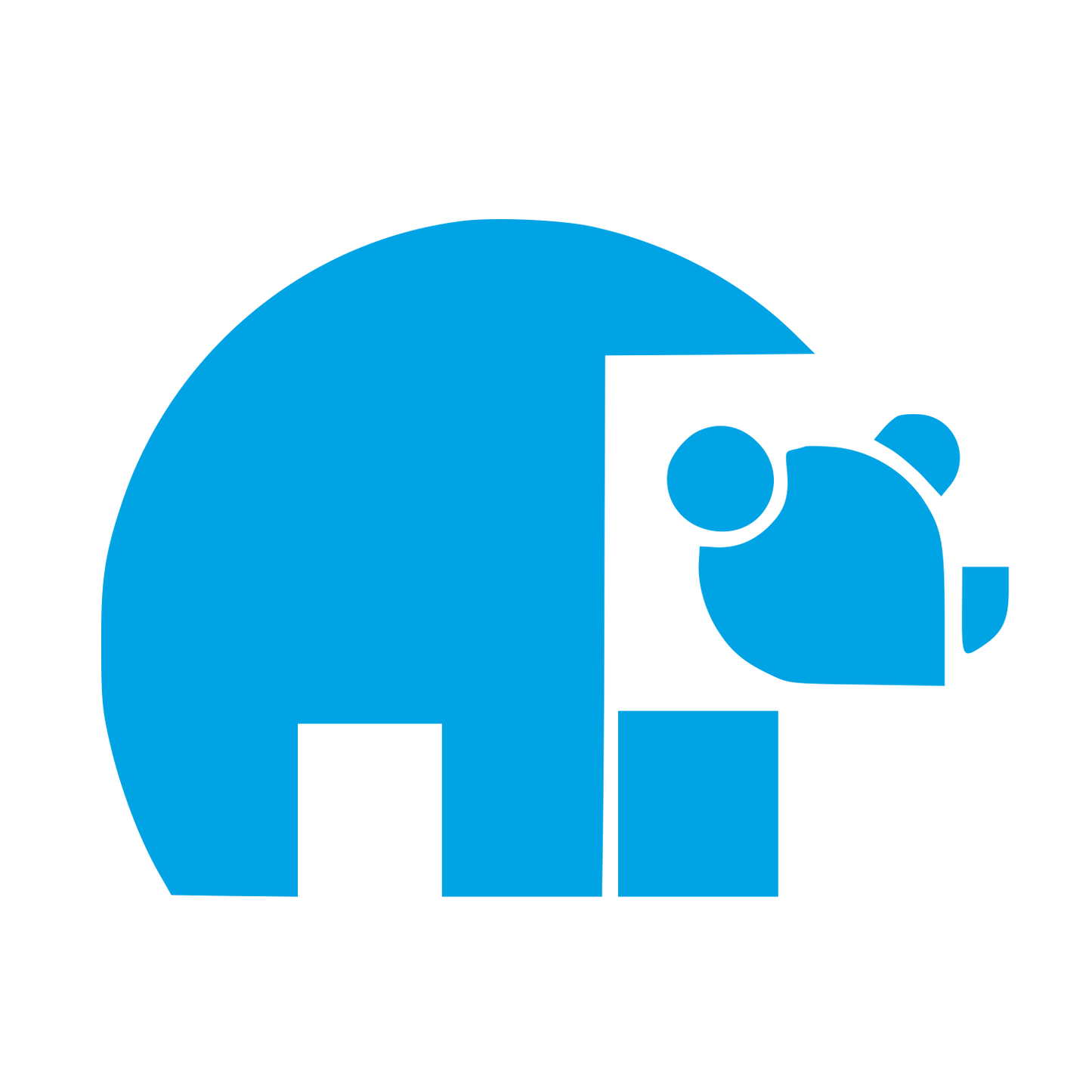 Bauhaus Bear Logo #00a3e4