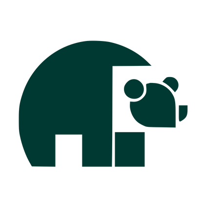 Bauhaus Bear Logo #003932