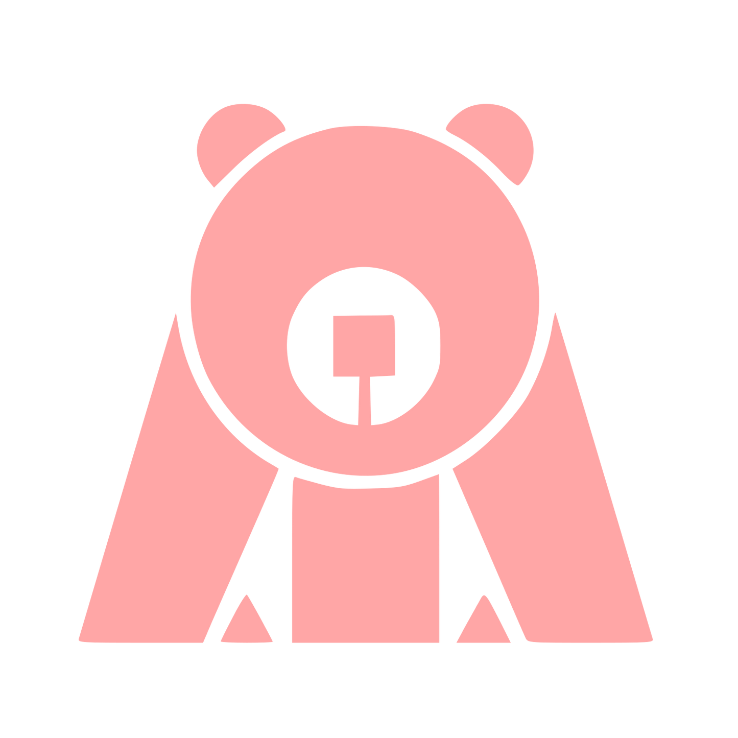 Bauhaus Bear Logo #ffa6a6