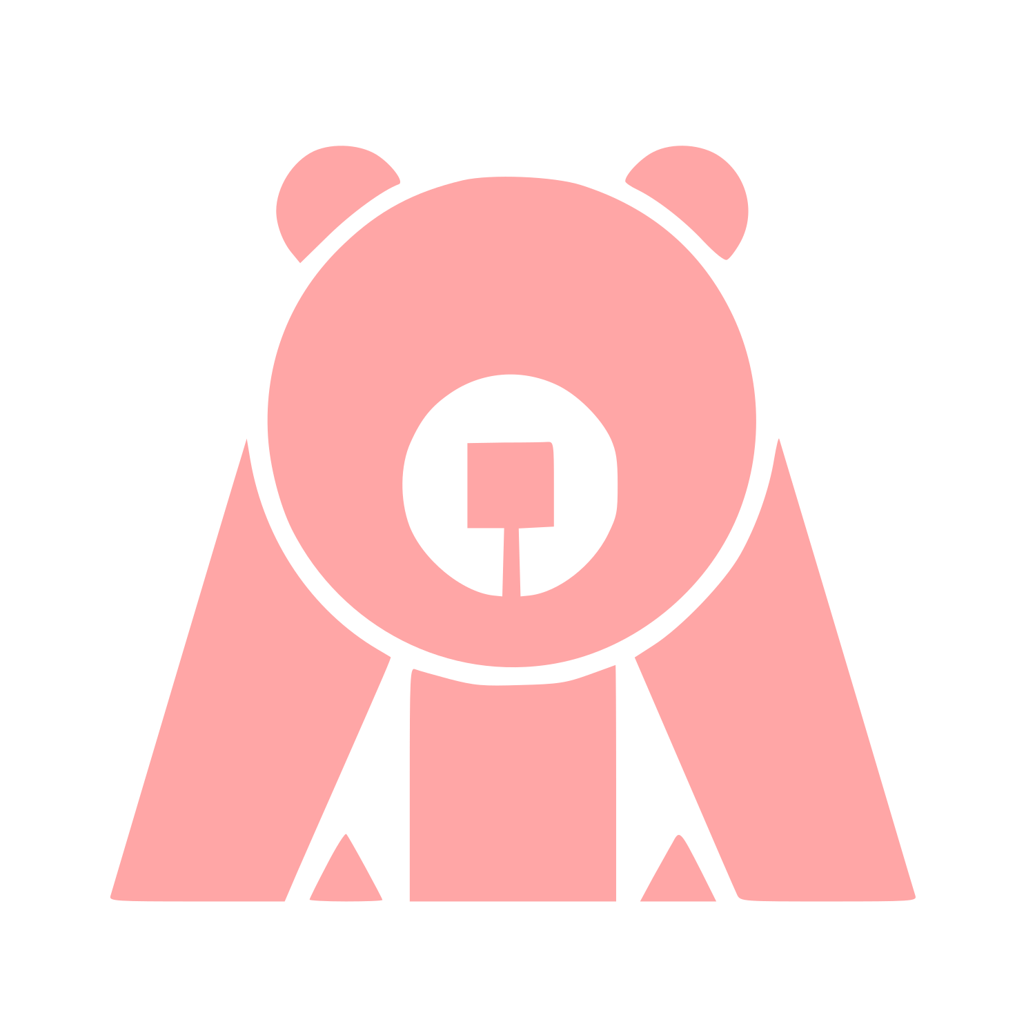 Bauhaus Bear Logo #ffa6a6
