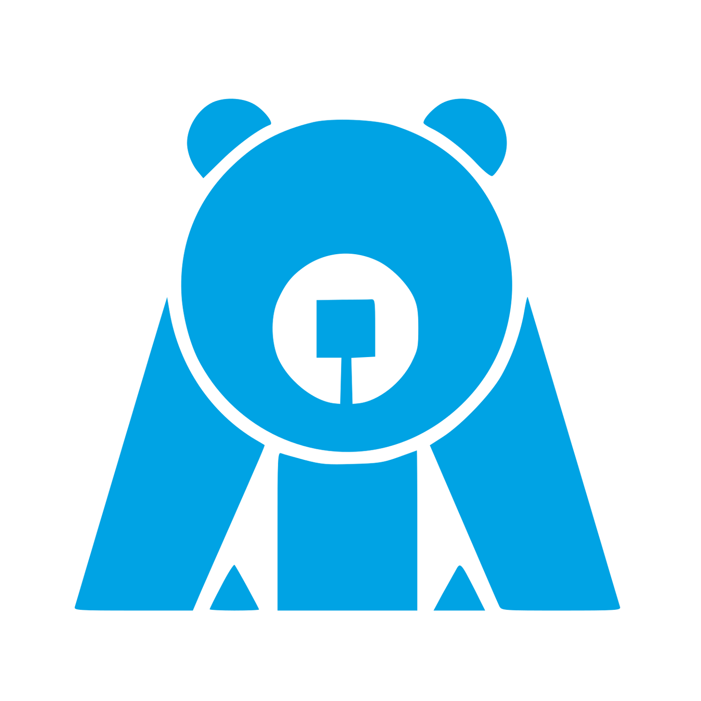 Bauhaus Bear Logo #00a3e4