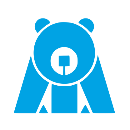 Bauhaus Bear Logo #00a3e4