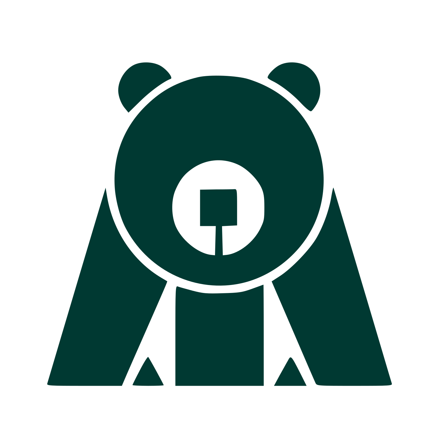 Bauhaus Bear Logo #003932