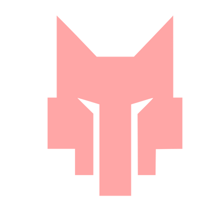Brutalist Wolf Head Logo #ffa6a6