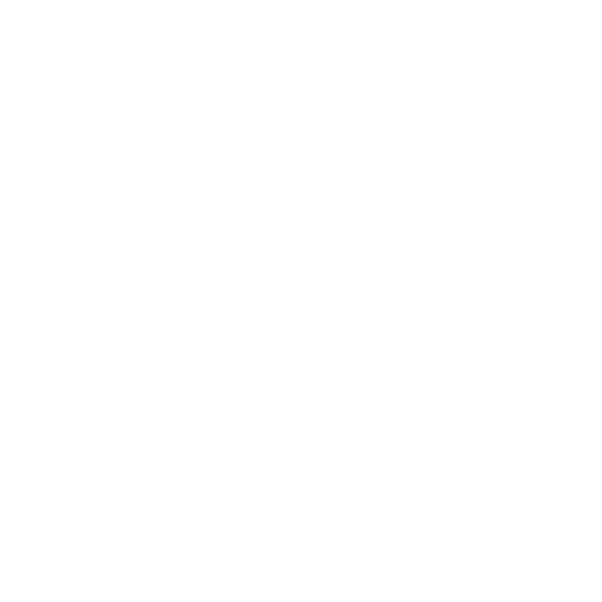 Brutalist Wolf Head Logo #ffffff