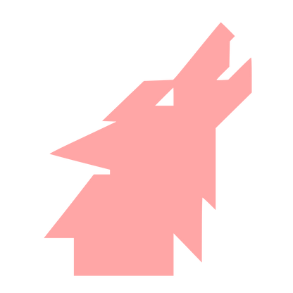 Geometric Wolf Head Logo #ffa6a6