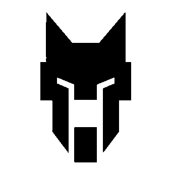 Brutalist Wolf Face Logo