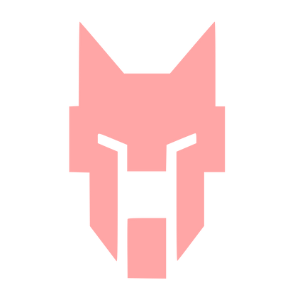 Brutalist Wolf Face Logo #ffa6a6
