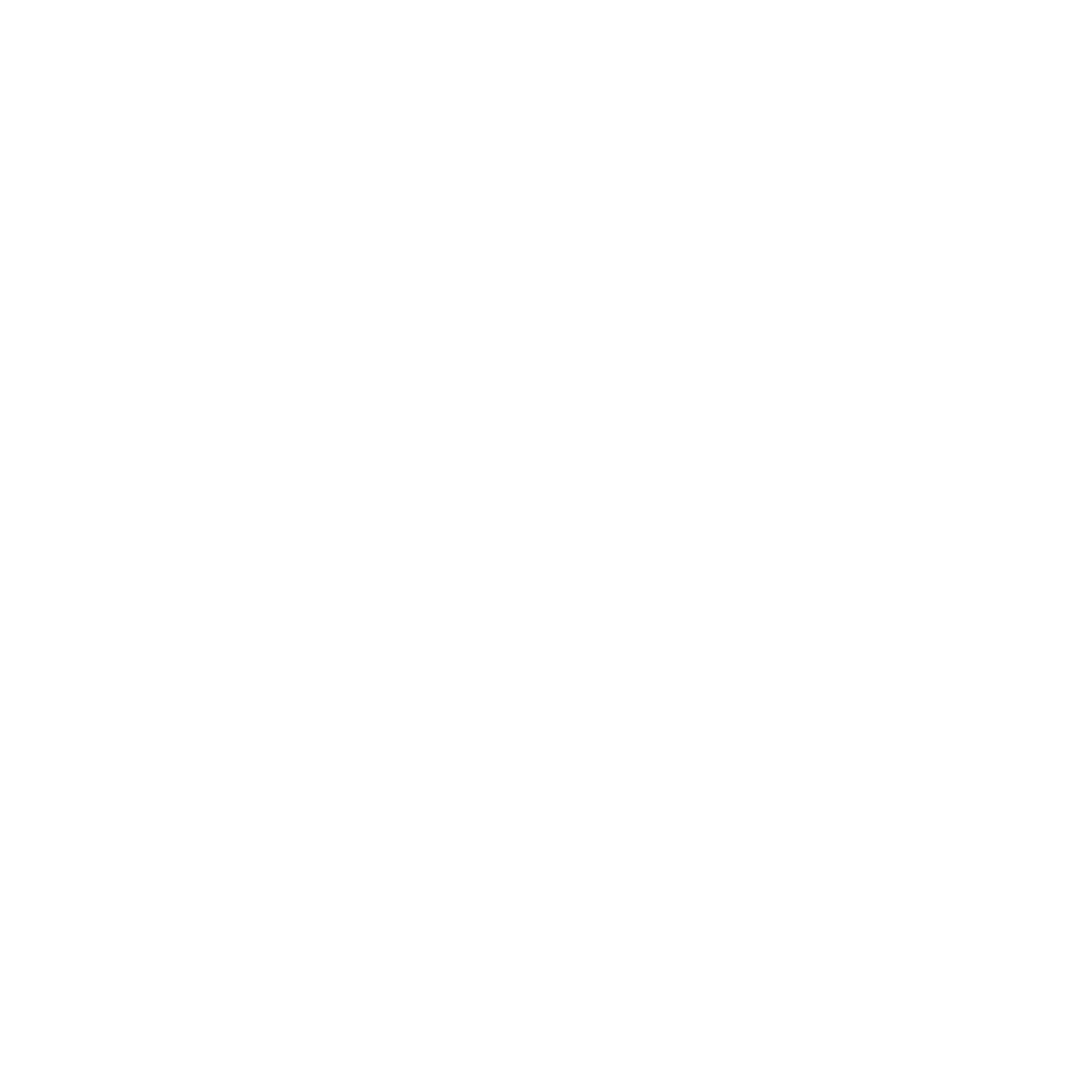 Brutalist Wolf Face Logo #ffffff