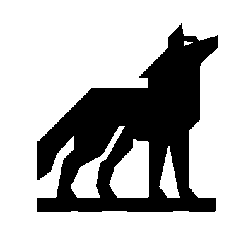 Brutalist Wolf Logo
