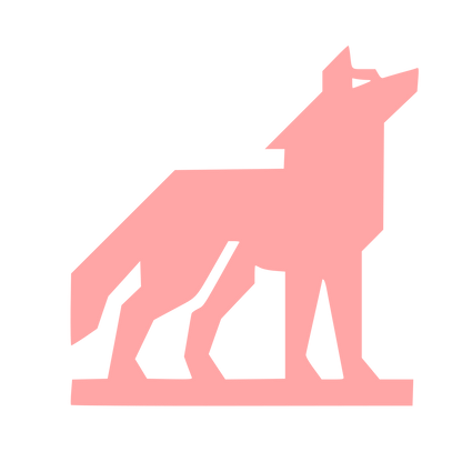 Brutalist Wolf Logo #ffa6a6