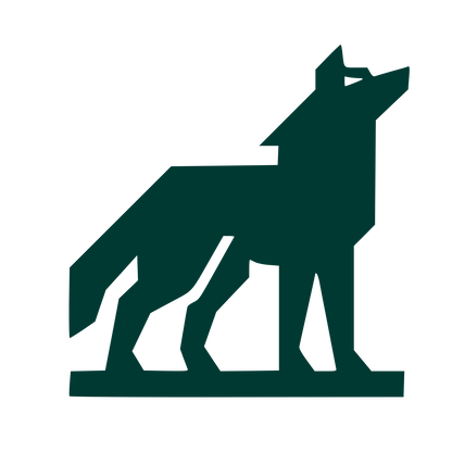 Brutalist Wolf Logo #003932