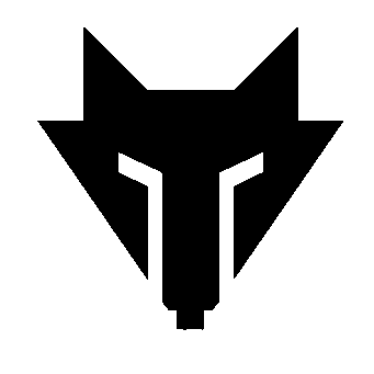 Brutalist Wolf Head Logo