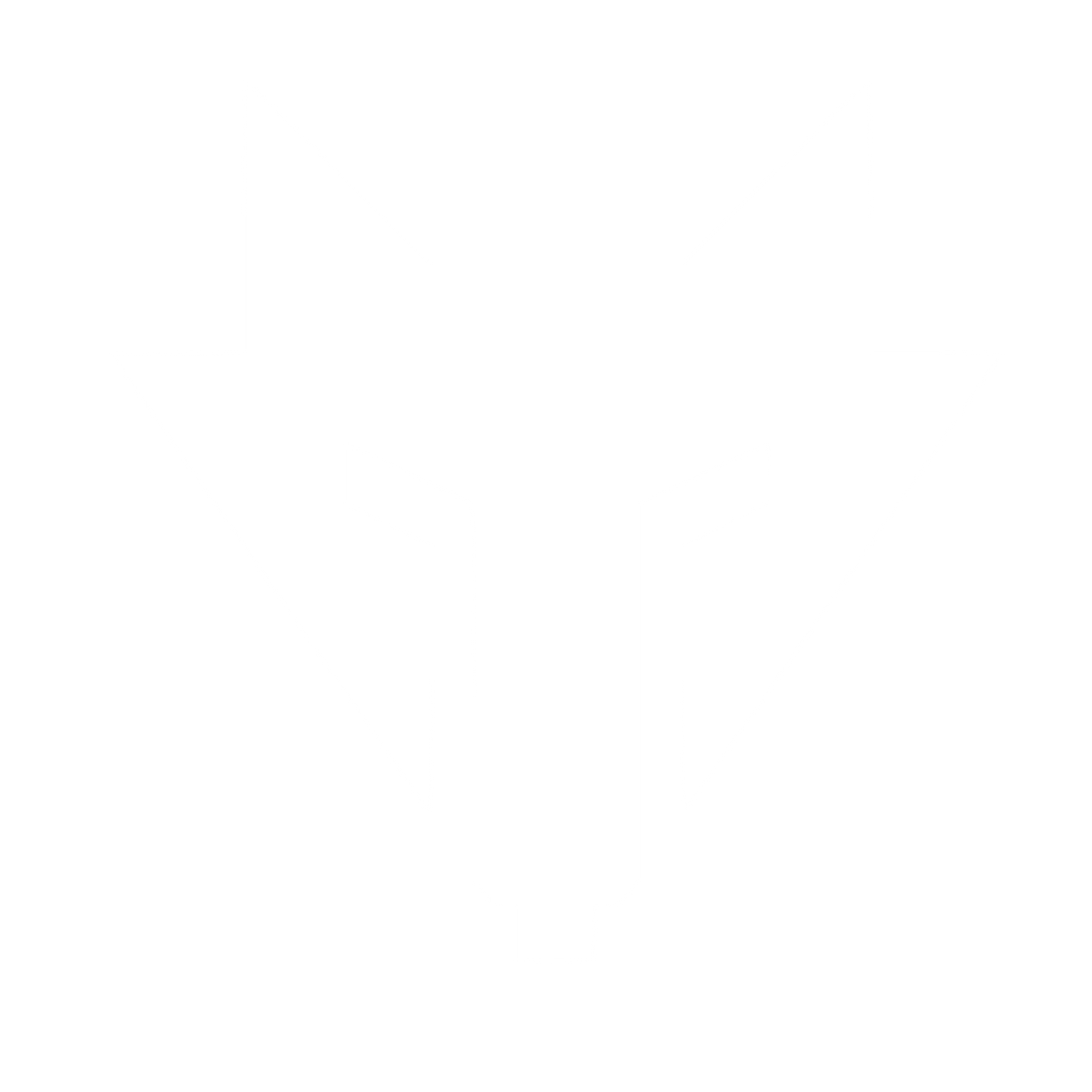 Brutalist Wolf Head Logo #ffffff