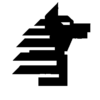 Brutalist Wolf Head Logo