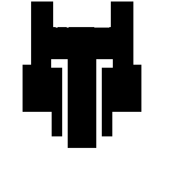Pixel Wolf Face Logo