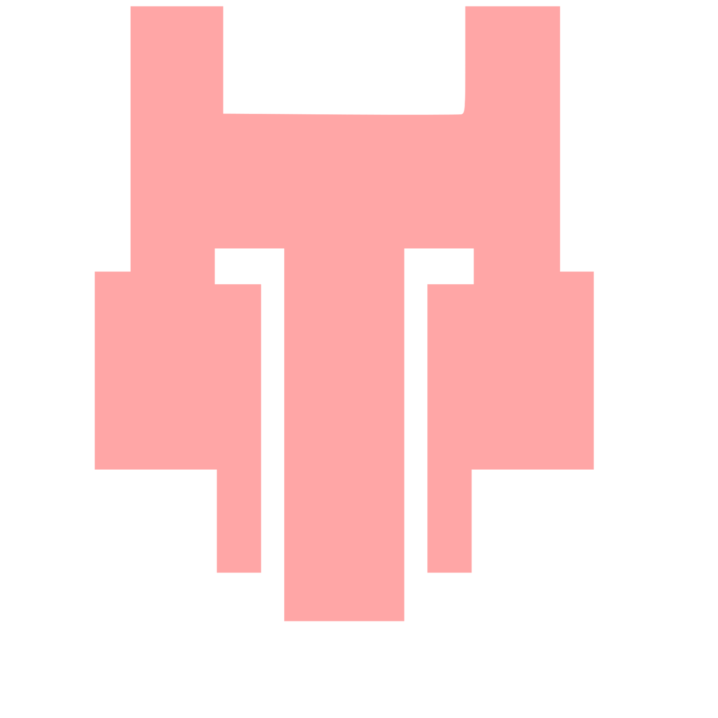 Pixel Wolf Face Logo #ffa6a6