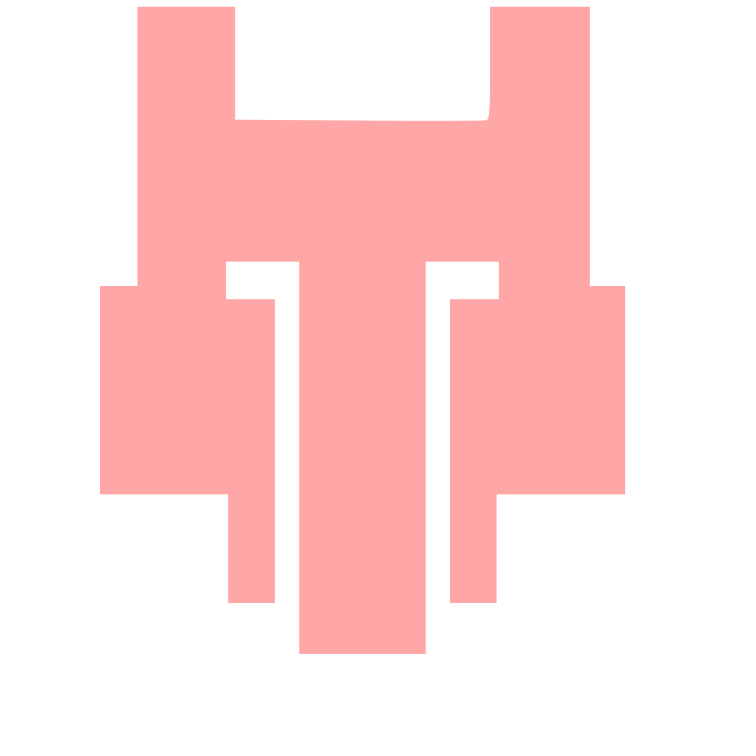 Pixel Wolf Face Logo #ffa6a6