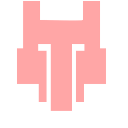 Pixel Wolf Face Logo #ffa6a6