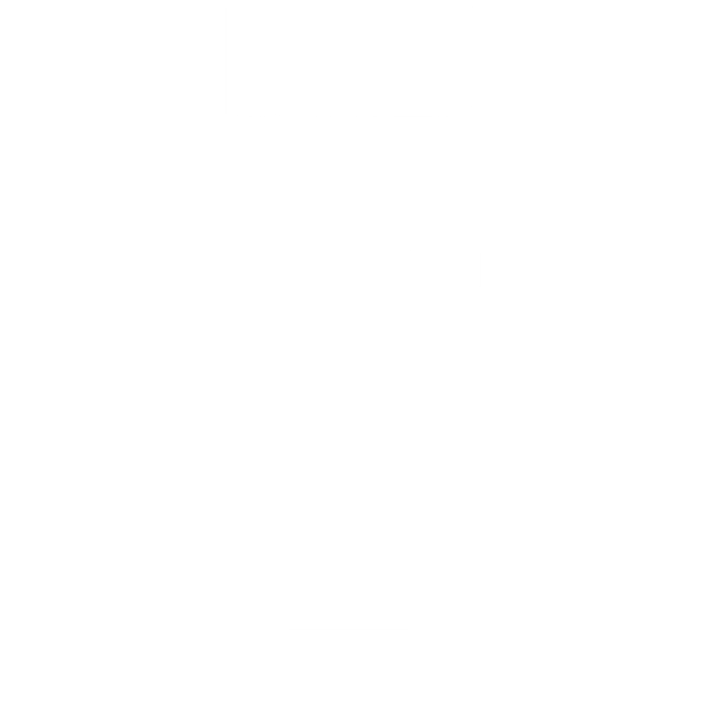 Pixel Wolf Face Logo #ffffff