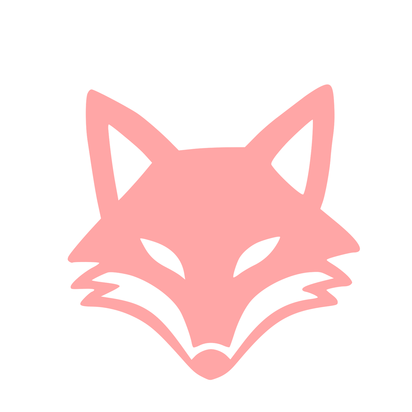 Fox Face Logo #ffa6a6