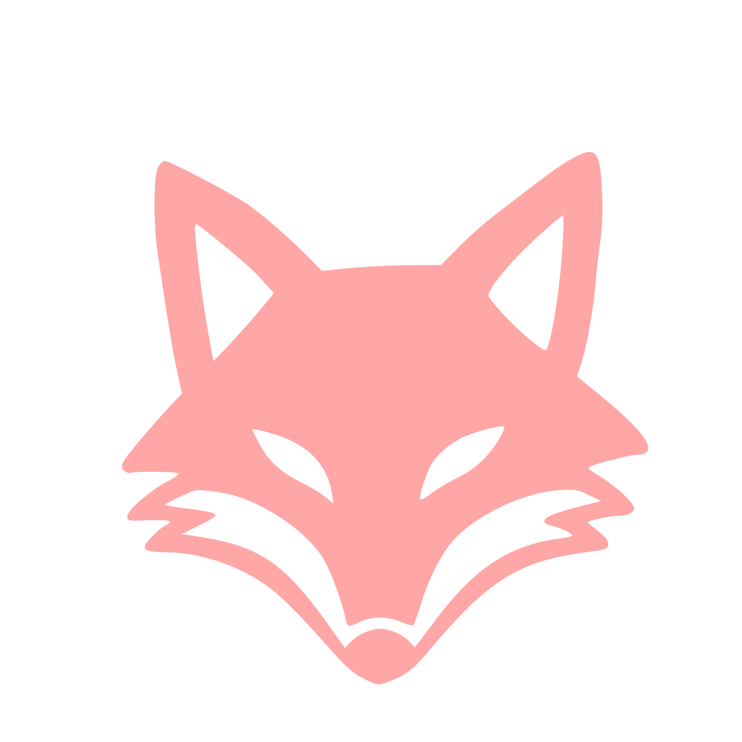 Fox Face Logo #ffa6a6