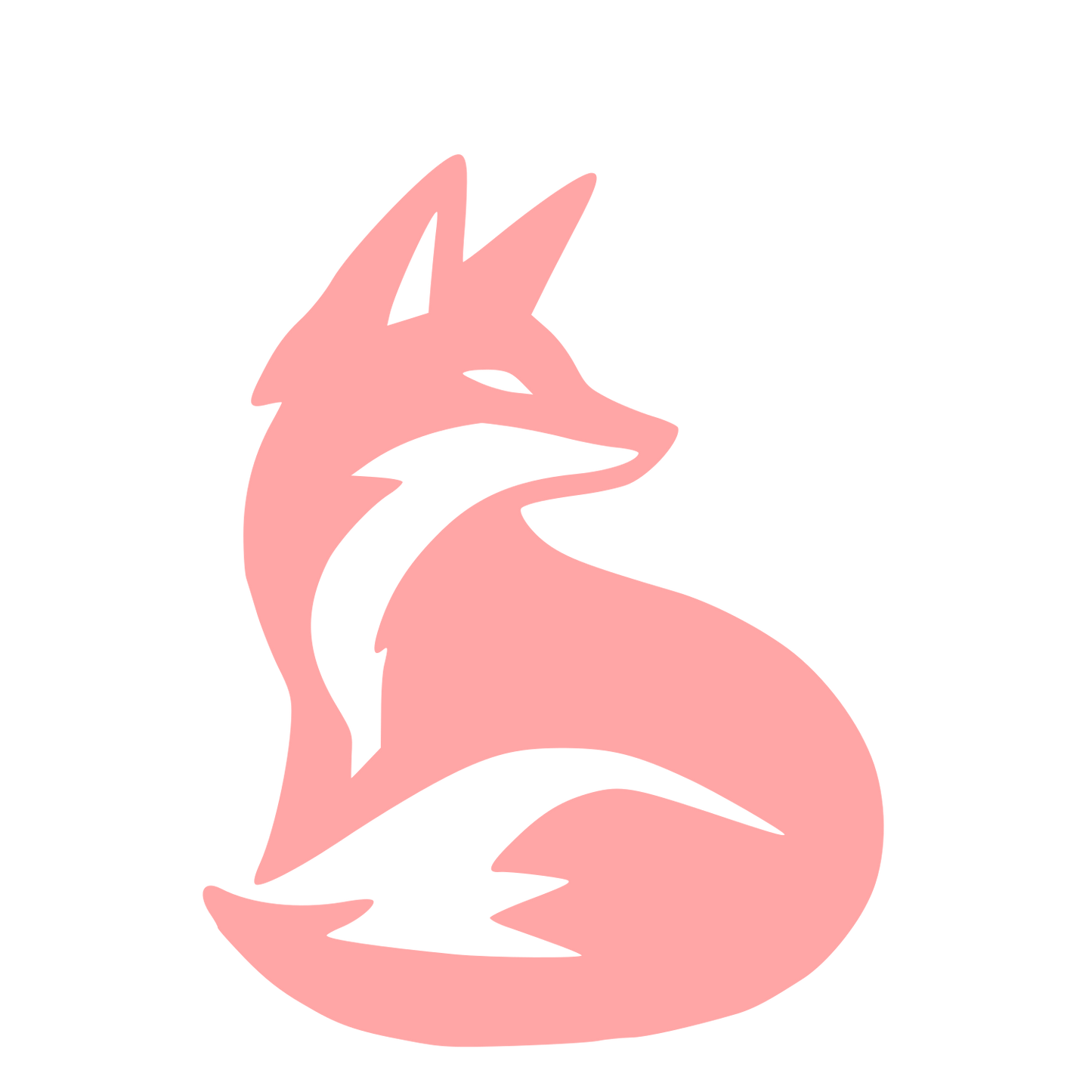 Sitting Fox Logo #ffa6a6