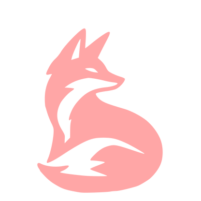 Sitting Fox Logo #ffa6a6