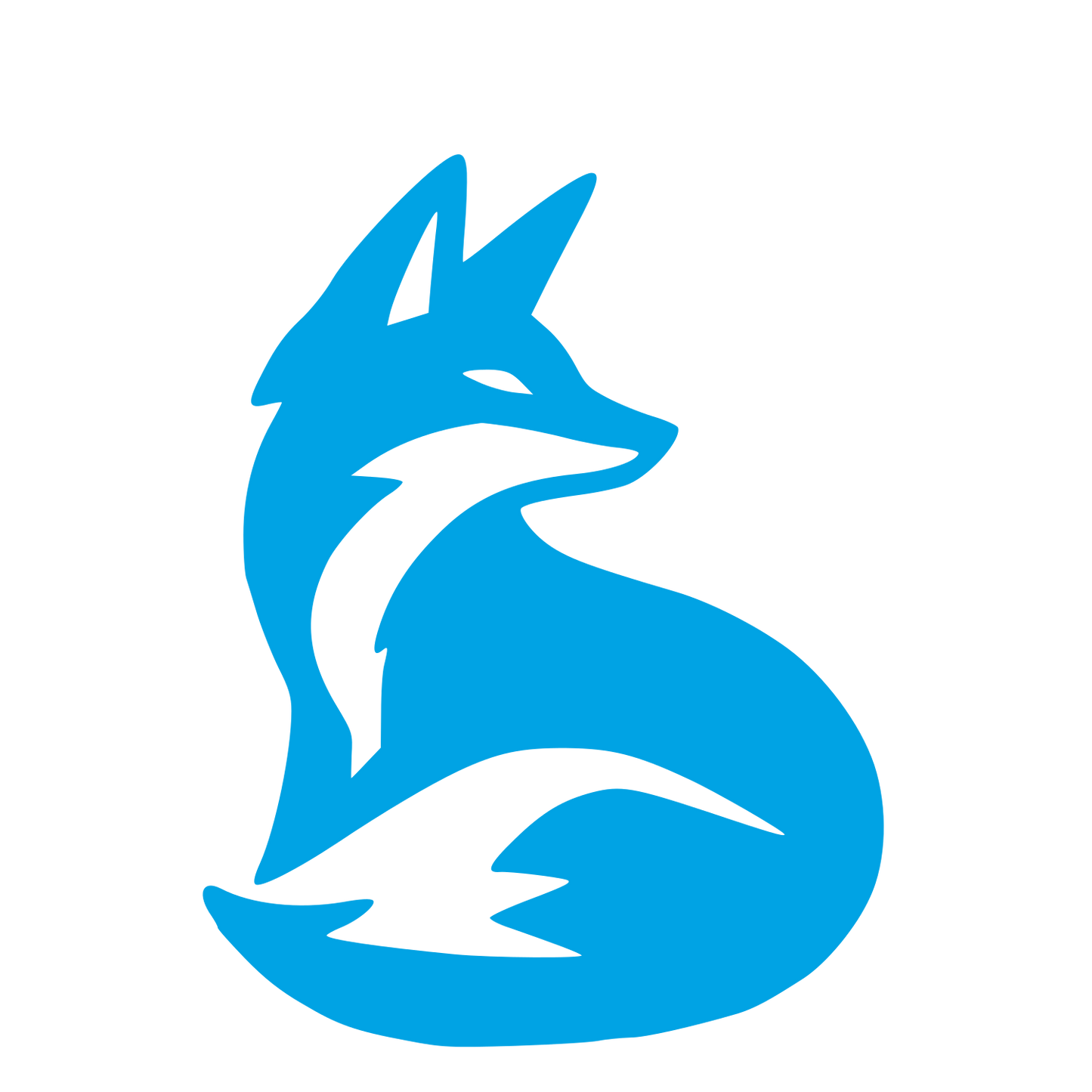 Sitting Fox Logo #00a3e4