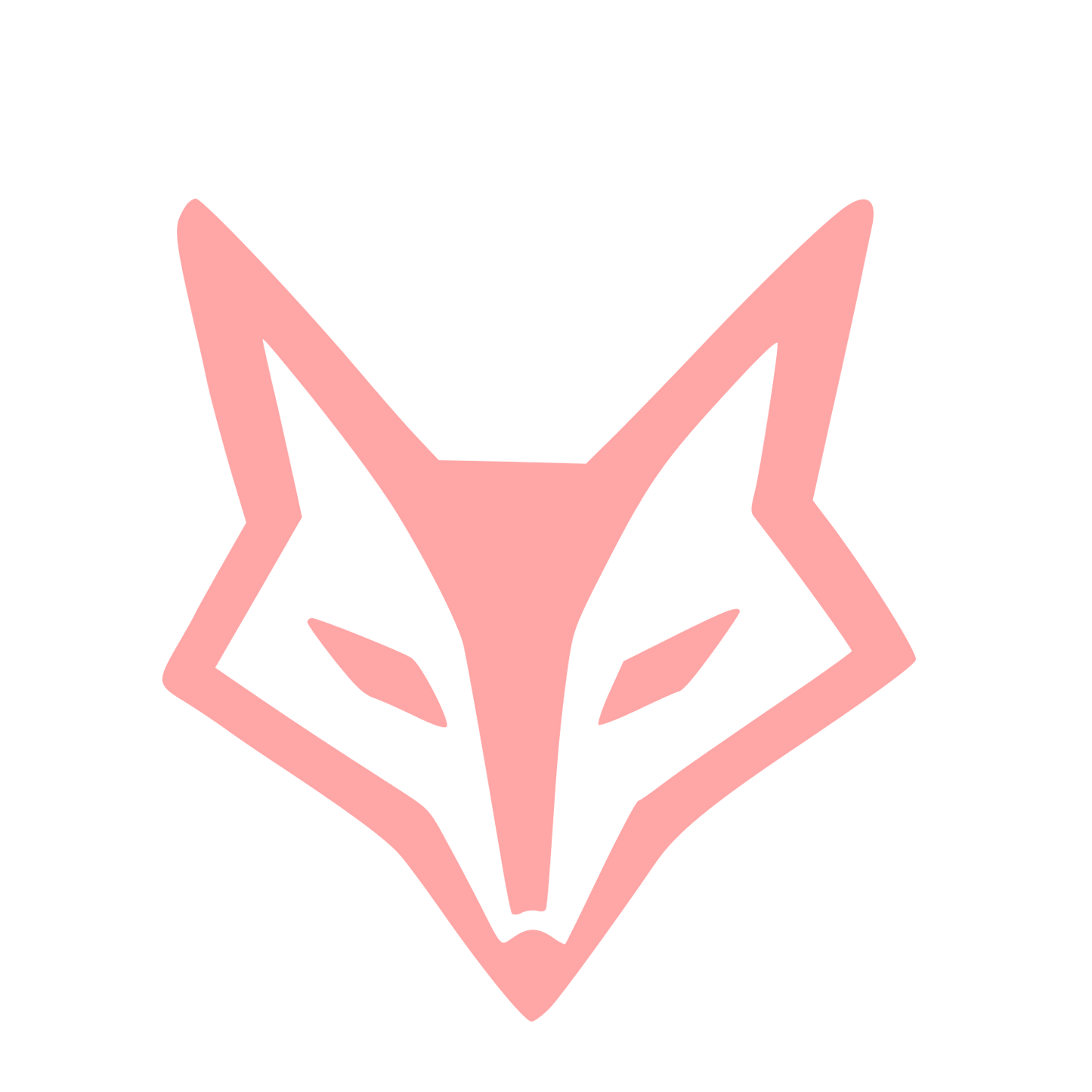 Hand-Drawn Fox Face Logo #ffa6a6