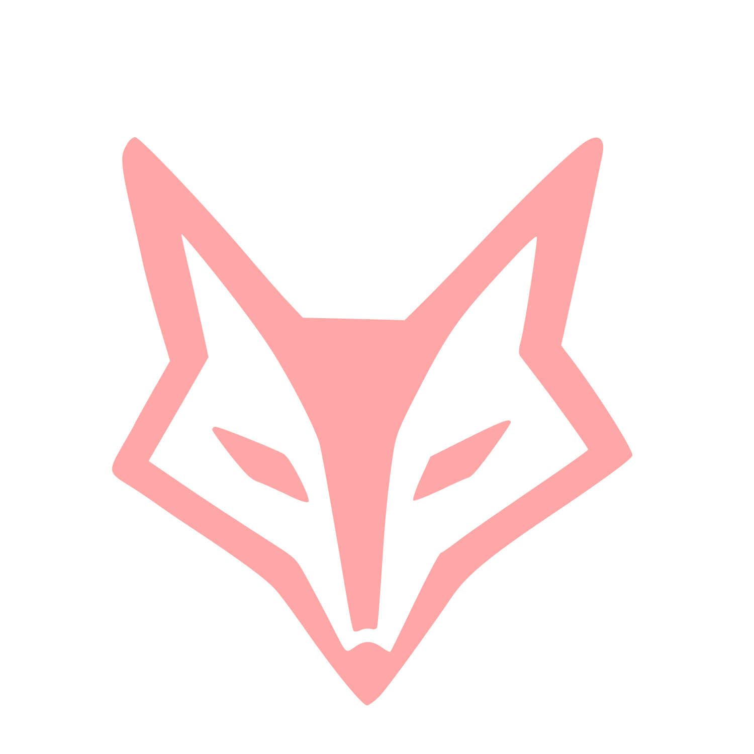 Hand-Drawn Fox Face Logo #ffa6a6