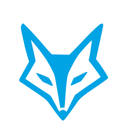 Hand-Drawn Fox Face Logo #00a3e4