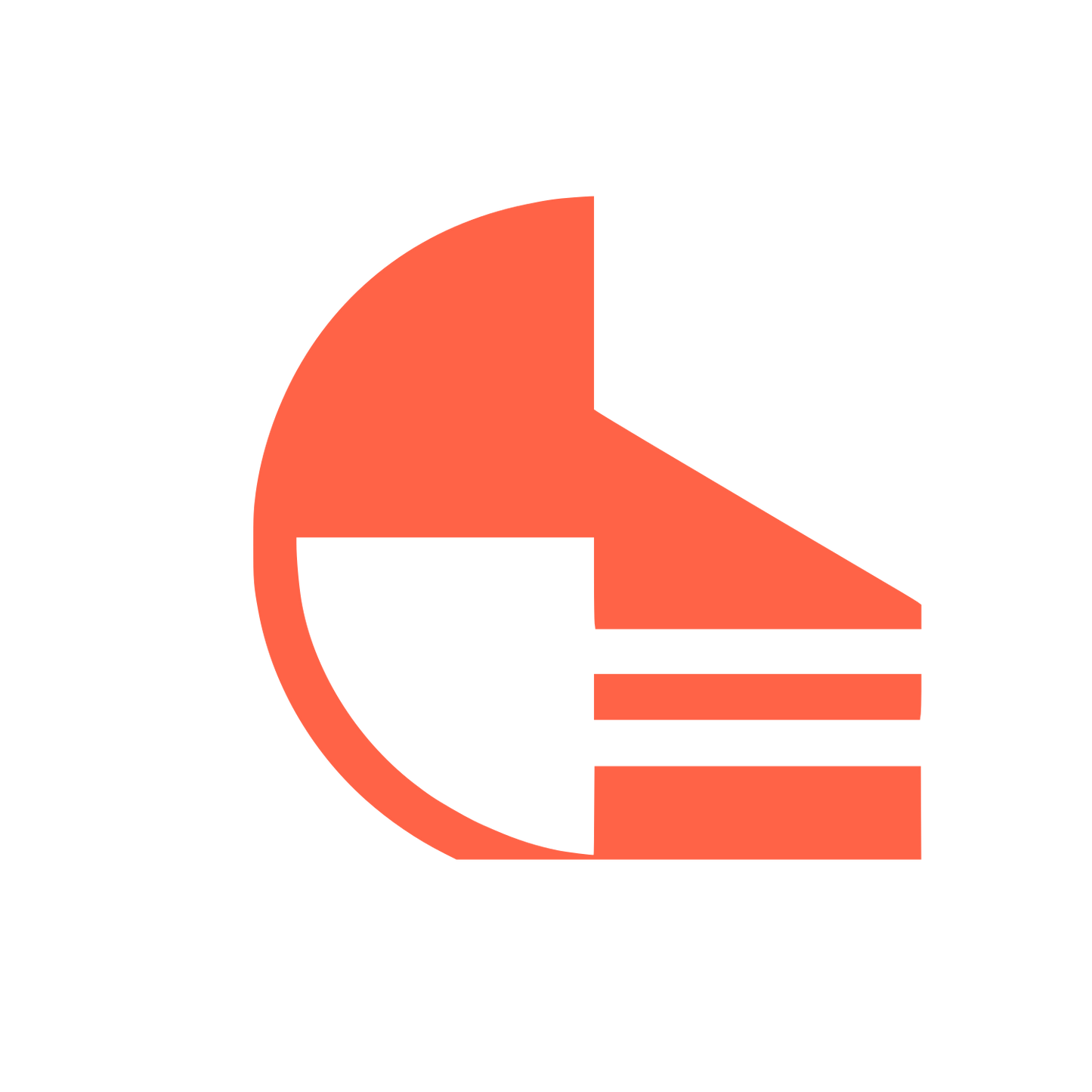 Circular Geometric House Logo #FF6347